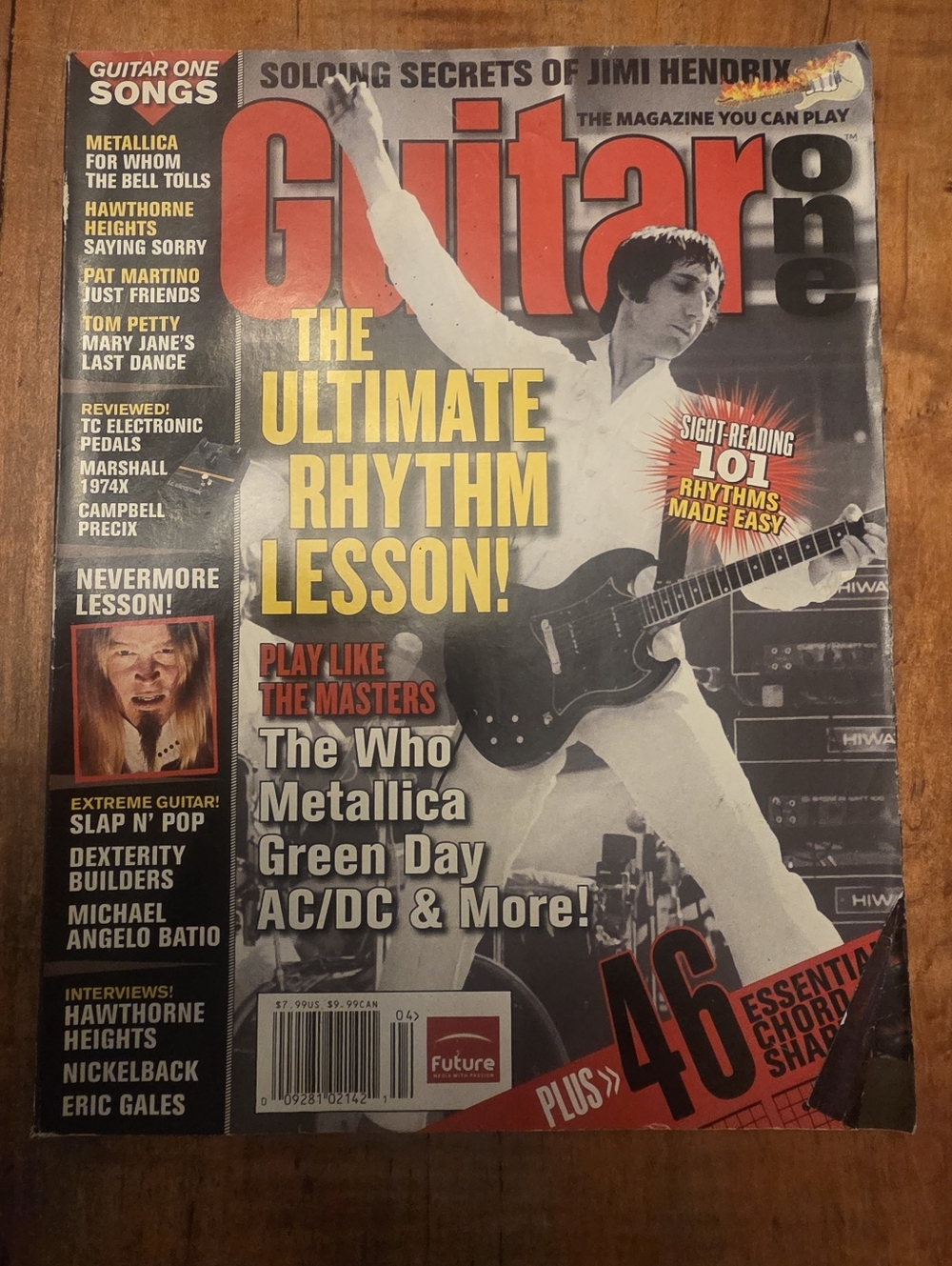 Guitar One Magazine April 2006 The Who Metallica Green Day AC/DC